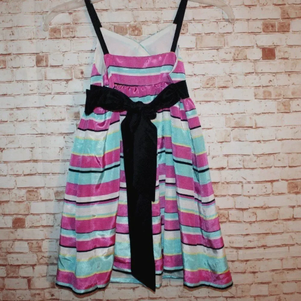 Pipa & Julie Stripped Pink and Blue Dress Size 5